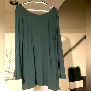 Beautiful dark green dress with blue undertones